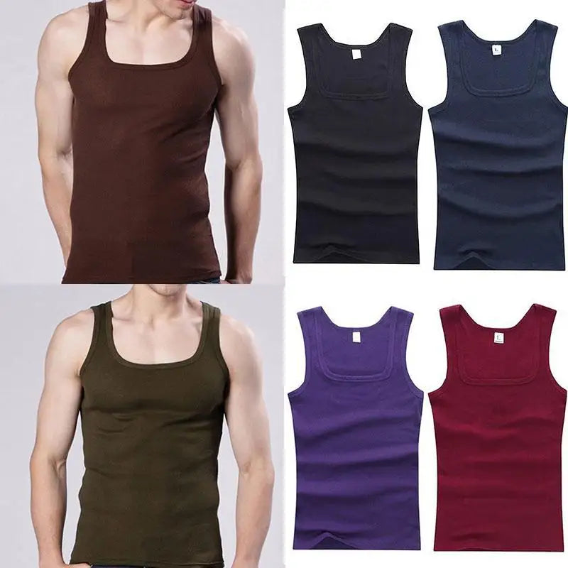 Ärmelloses Fitness-Tanktop aus Baumwolle in Übergröße für Herren