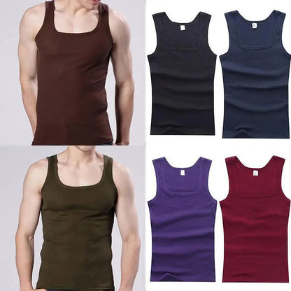 Ärmelloses Fitness-Tanktop aus Baumwolle in Übergröße für Herren