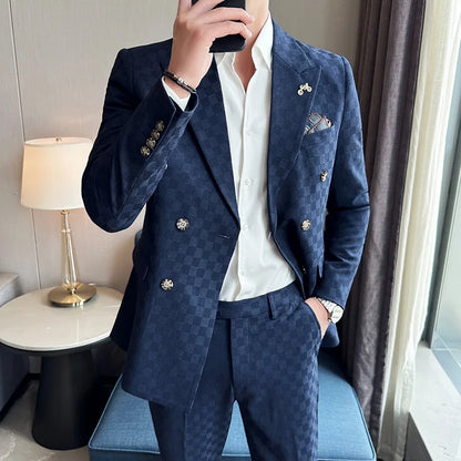 mens navy suit