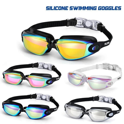 Adjustable Colorful Electroplated Swimming Goggles