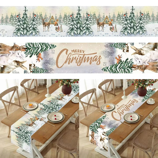 Chemin de table Joyeux Noël 2024