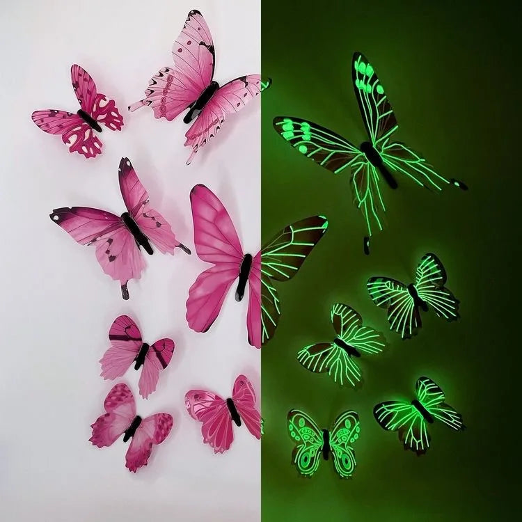 Luminous 3D Hollow Butterfly Wall Paper Sticker