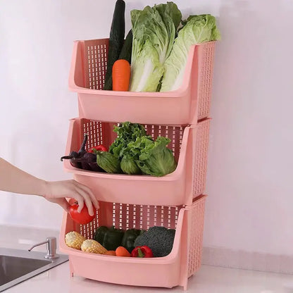 Multi-Layer Floor-Standing Kitchen Vegetable Storage Rack