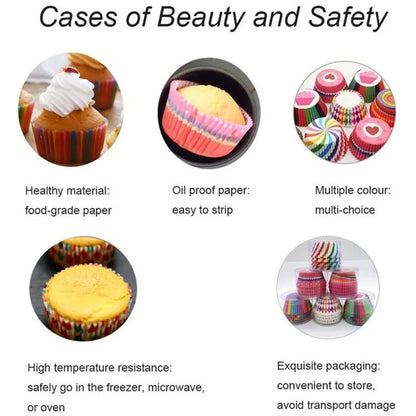 100Pcs Muffin Cupcake Paper Cups