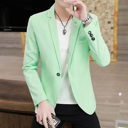 Men's Slim Fit Deerskin Plus Size Velvet Suit Blazer