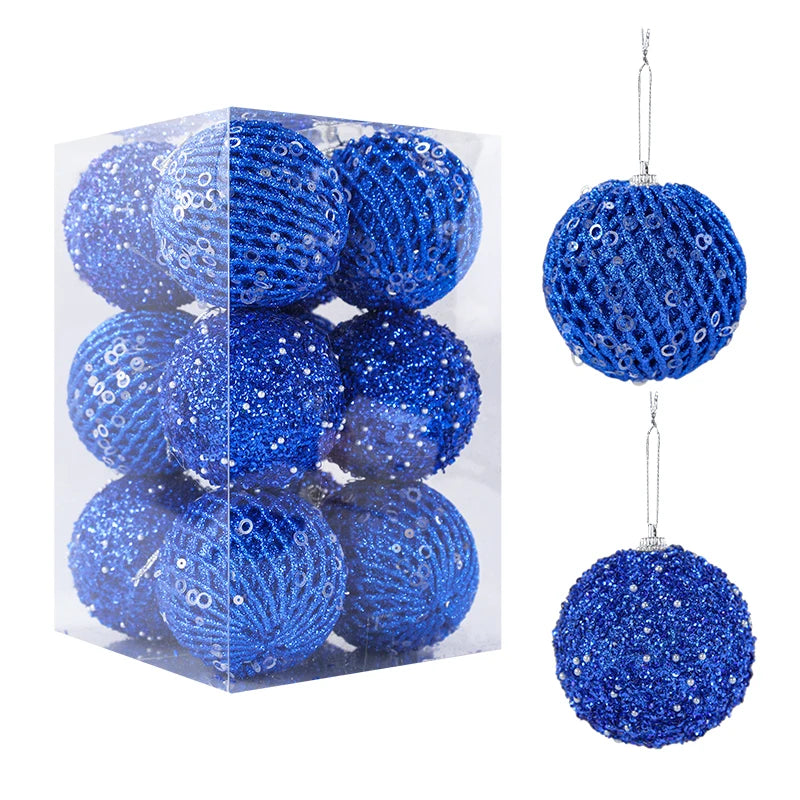 blue christmas ornaments
