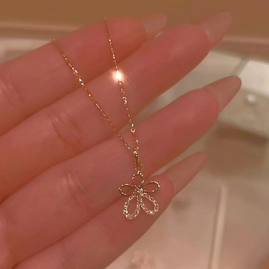 Green Zircon Necklace & Stud Earrings Set