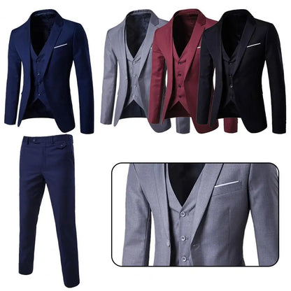 Costume de mariage pour hommes, ensemble de blazers 3 pièces