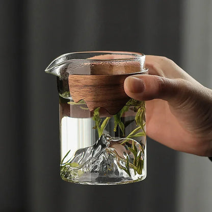 Kleine transparente Kaffeetasse aus Glas