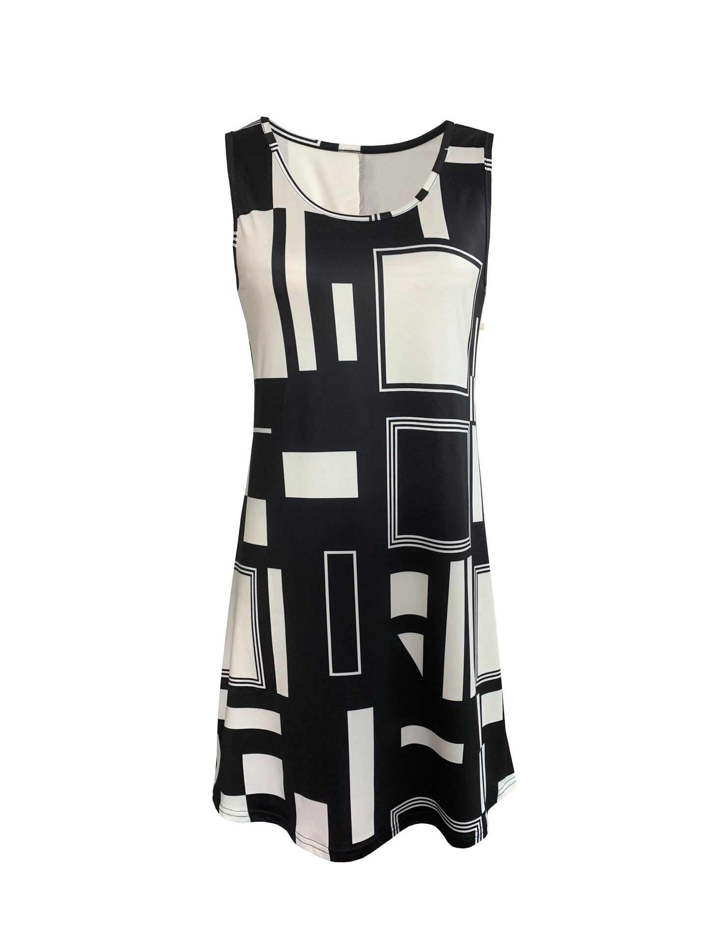 Chic Geometric Print Dress