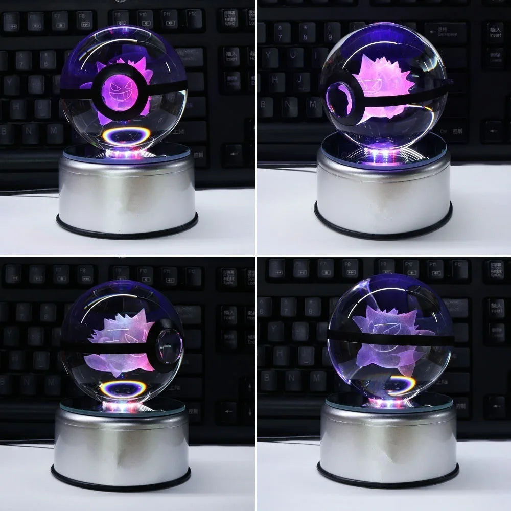 3D Pokemon Kristallkugel Nachtlicht 