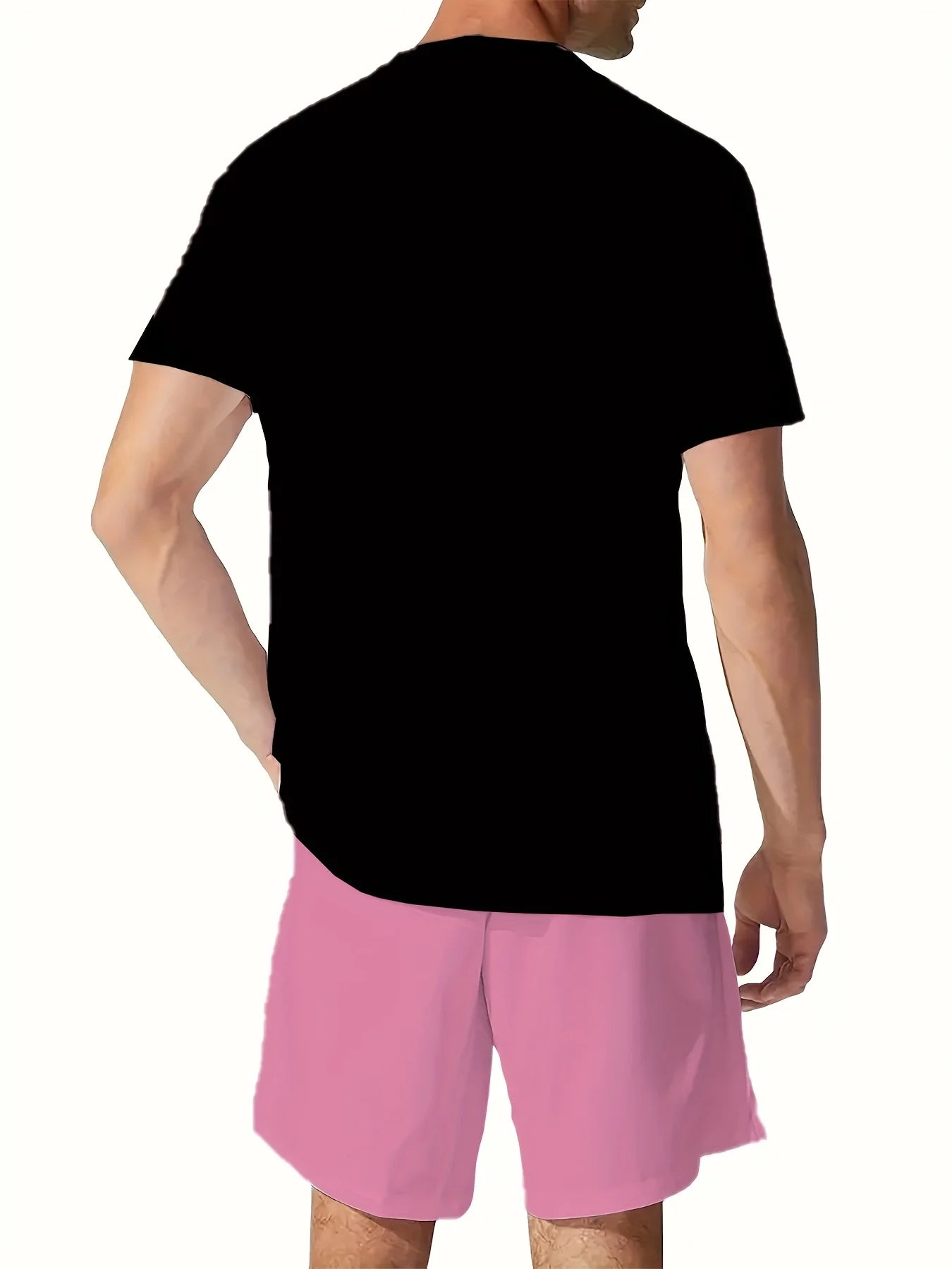 Survêtement d'été à manches courtes pour homme avec imprimé ours