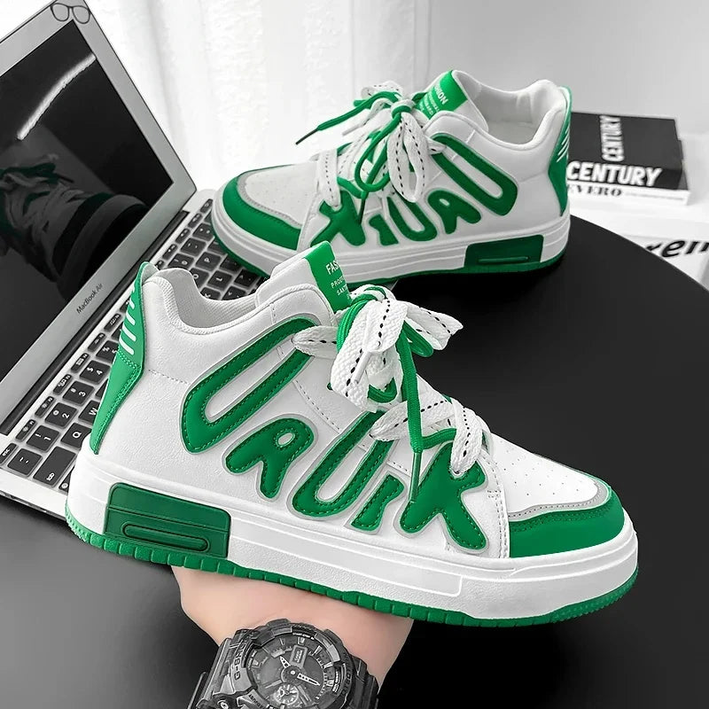 Baskets décontractées à lacets et plateforme