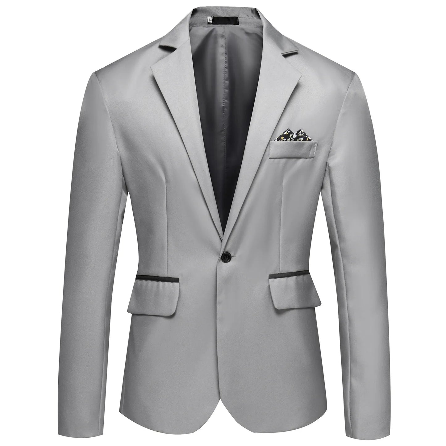 Blazer de costume d'affaires formel à boutons simples pour hommes