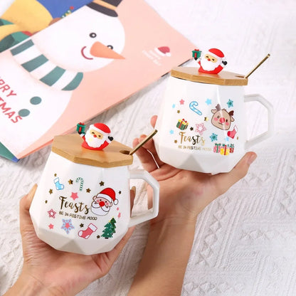 Santa Claus Ceramic Mug Gift Set