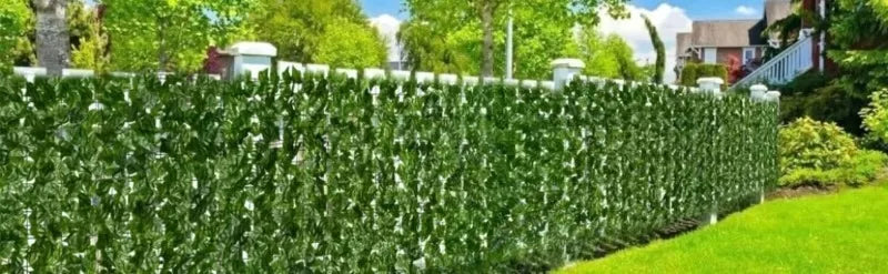 Clôture de confidentialité de mur végétal artificiel avec feuille en plastique