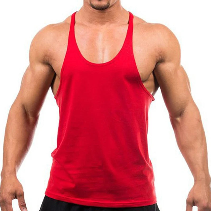 Men's Sleeveless Fitness Cotton Bodybuilding Tank Top