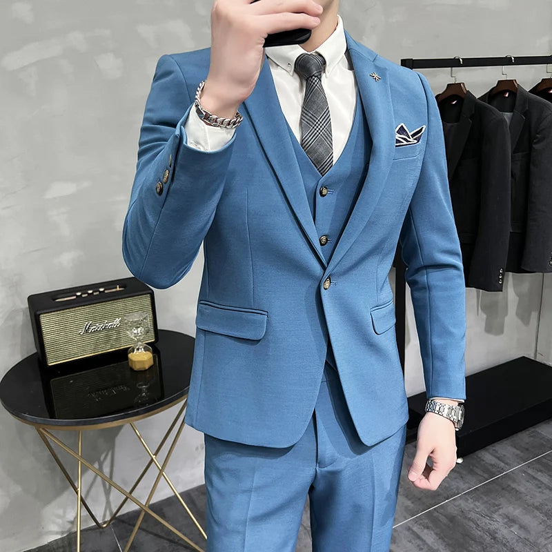 men 3 pcs suit