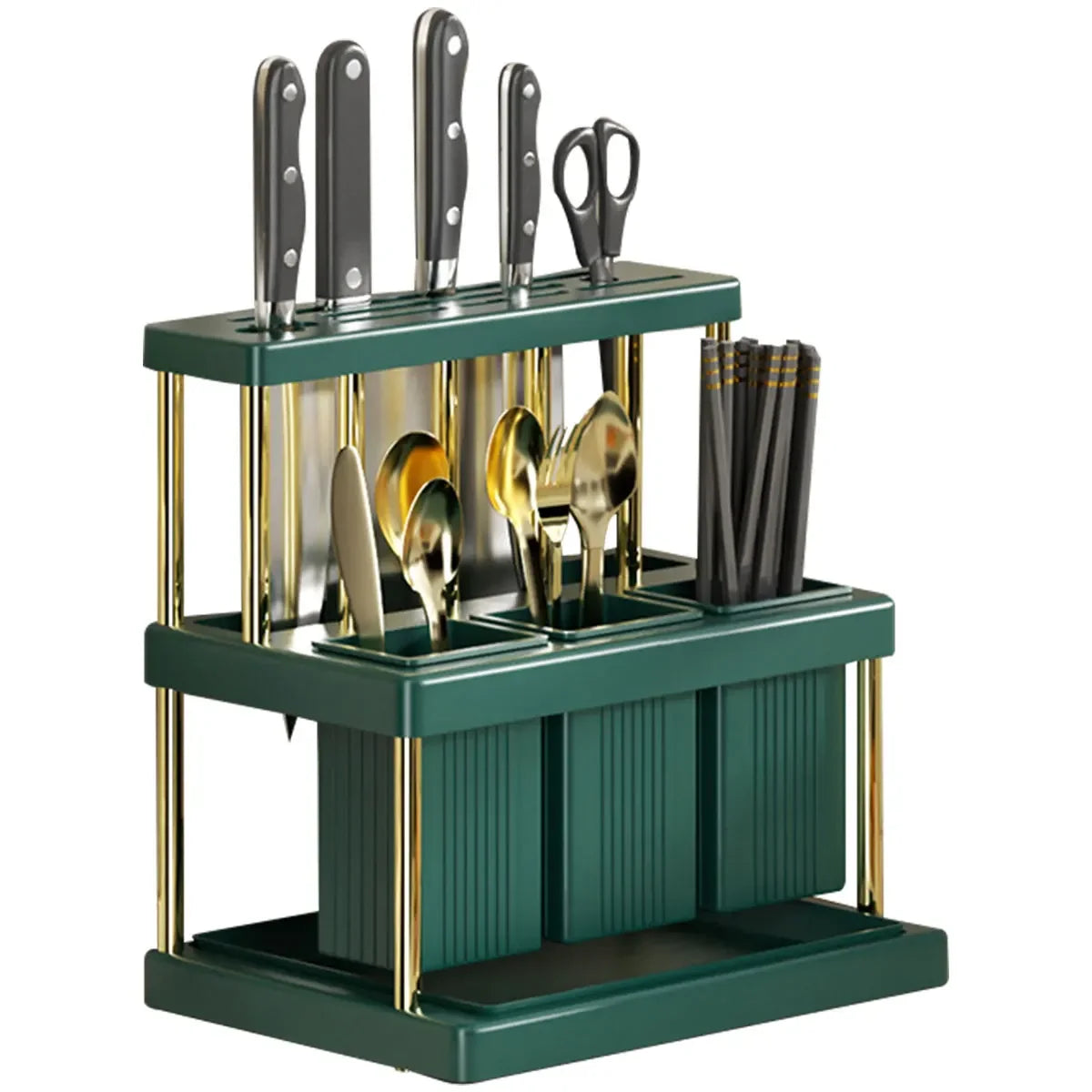 Support organisateur de porte-couteau de cuisine multifonction