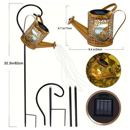 Solar Watering Can Cascading Lights