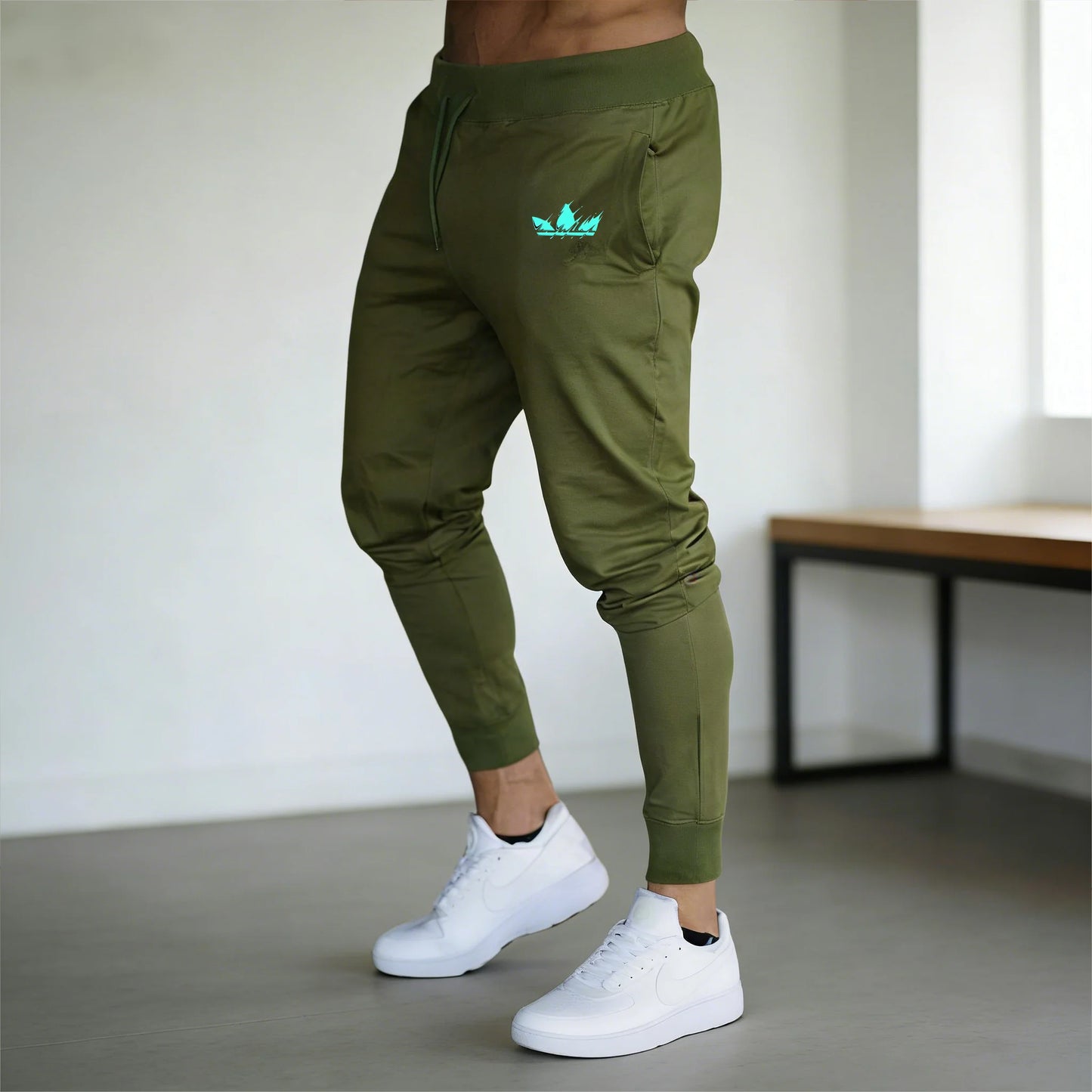 Men's Baggy Trousers - Breathable Fashion Design Jogging Pants