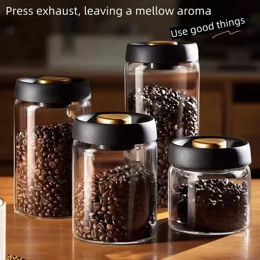Airtight Vacuum Coffee Storage Jar Container