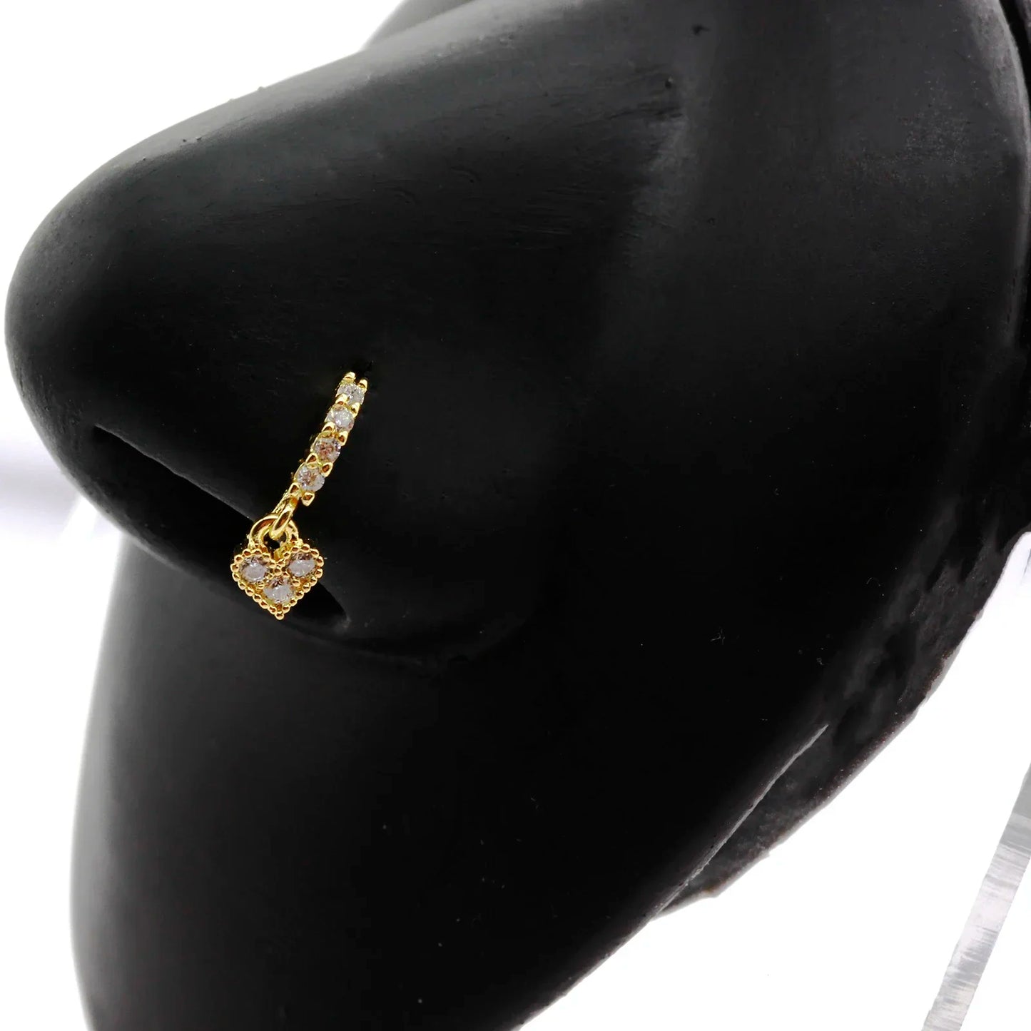 Anneaux de nez pendants en forme de cœur pour femmes