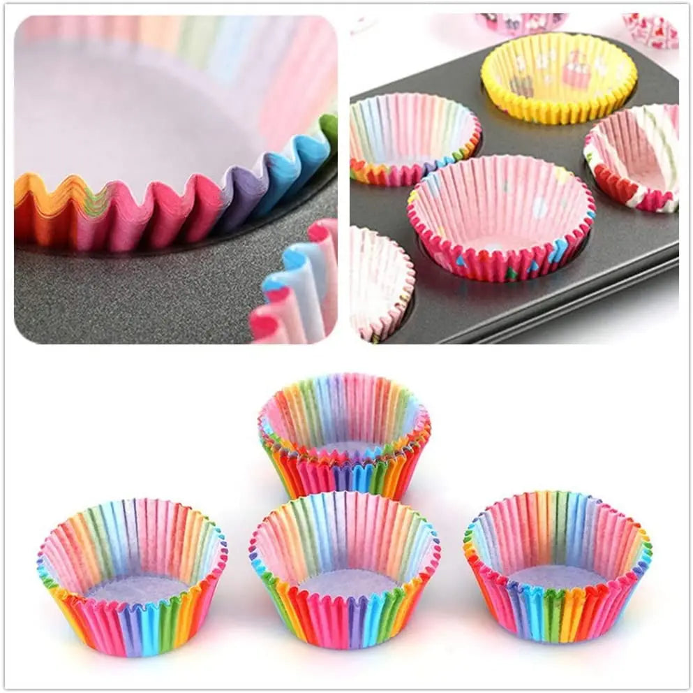 100Pcs Muffin Cupcake Paper Cups