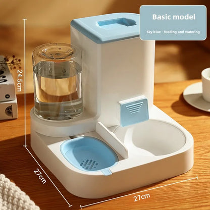 Distributeur automatique d'eau et d'alimentation pour chat 2 en 1
