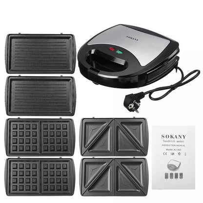 3 in 1 Electric Panini Press Waffle Toasters