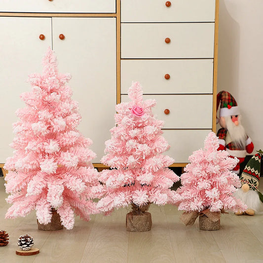 60CM Pink Flocking Desktop Christmas Tree