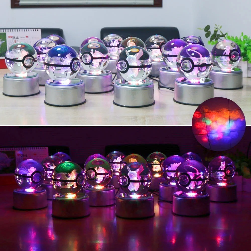 3D Pokemon Kristallkugel Nachtlicht 