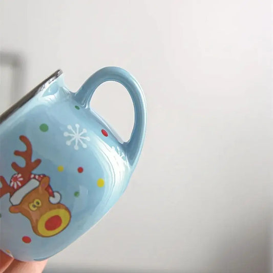 Tasse en céramique de Noël avec motif de Père Noël de 150 ml