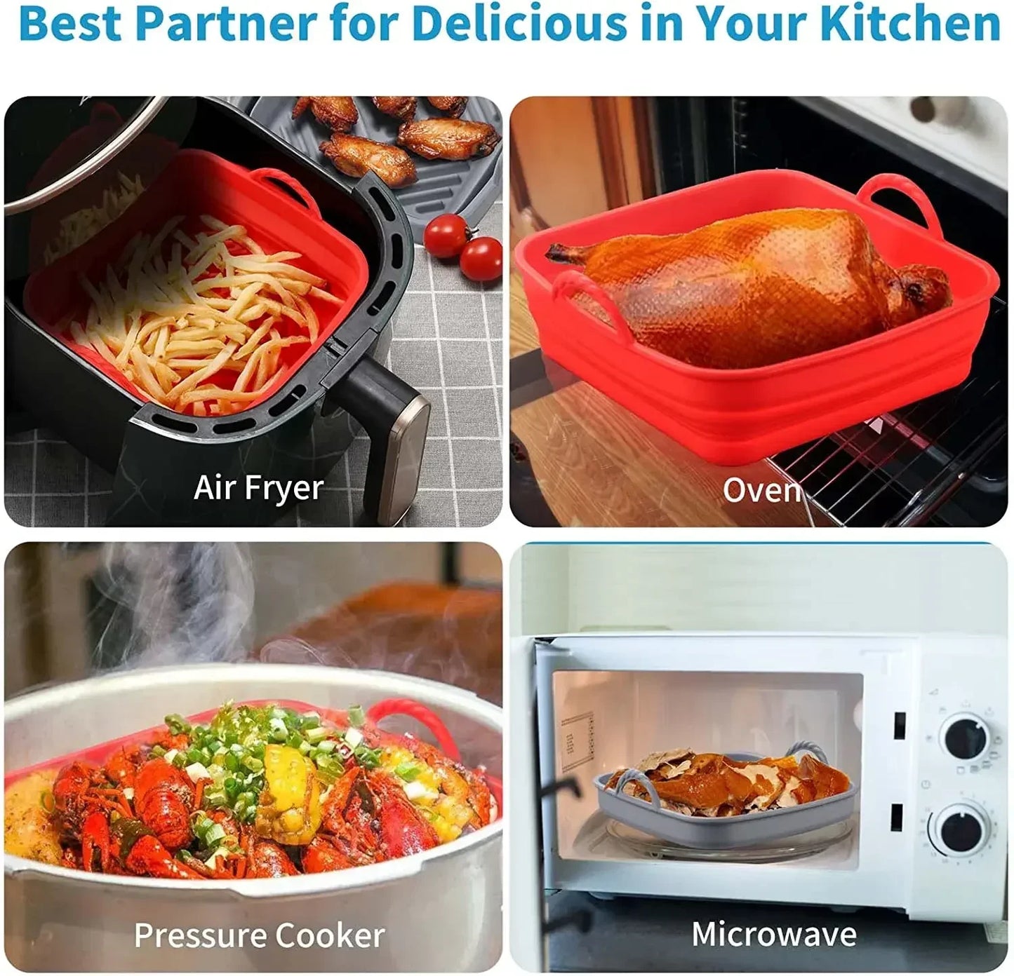 Silicone Air Fryer Basket Plate