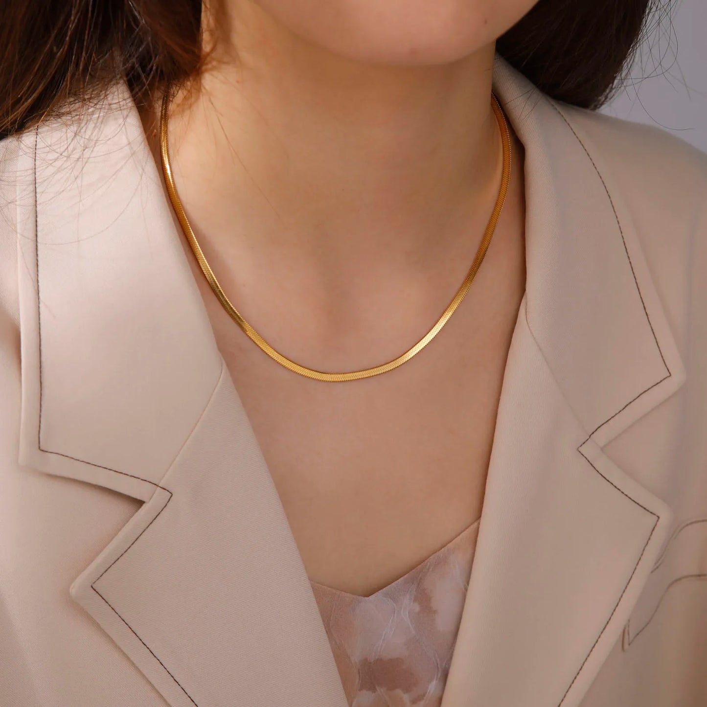 Bracelet de cheville en chaîne serpent en acier inoxydable pour femme