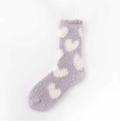 Winter Coral Fleece Tube Socks