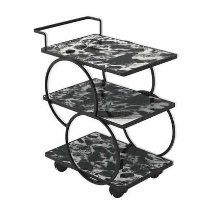 Metal Rolling Bar Kitchen Trolley