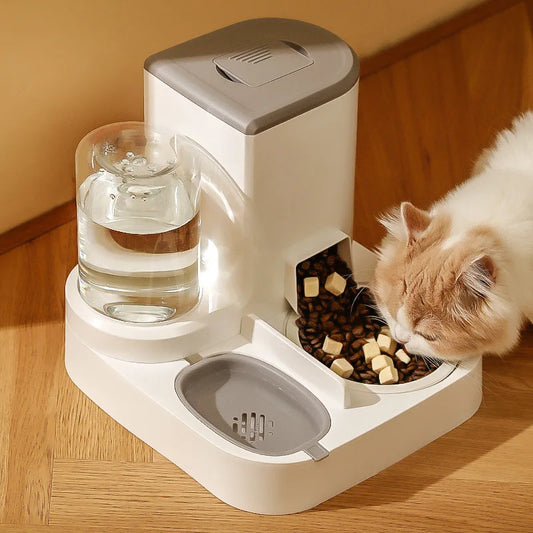 2-in-1 automatischer Futter- und Wasserspender für Katzen