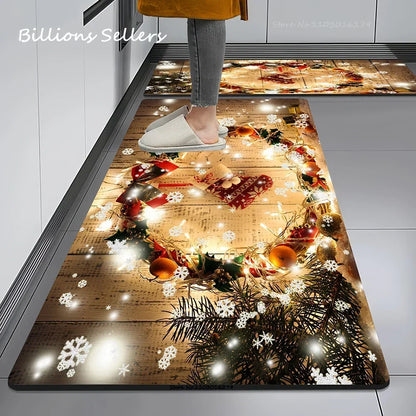 Christmas Themed Anti-Slip Kitchen & Home Floor Mat