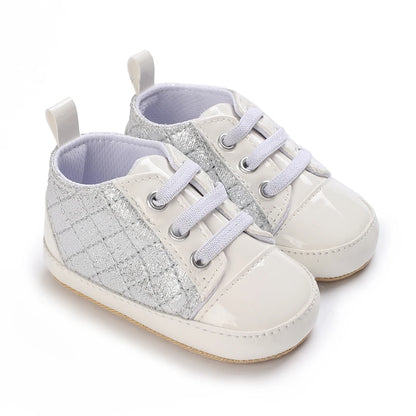 Mehrfarbige Baby-Sneaker aus PU-Leder mit weicher Sohle