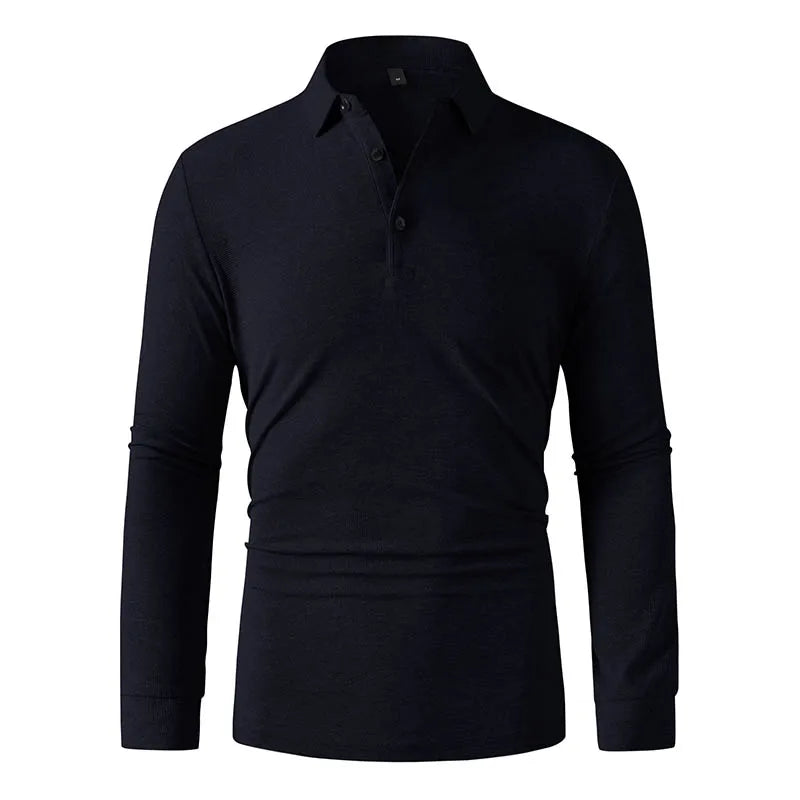 Men Sportwear Long-sleeve Polo Shirt