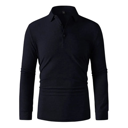 Men Sportwear Long-sleeve Polo Shirt
