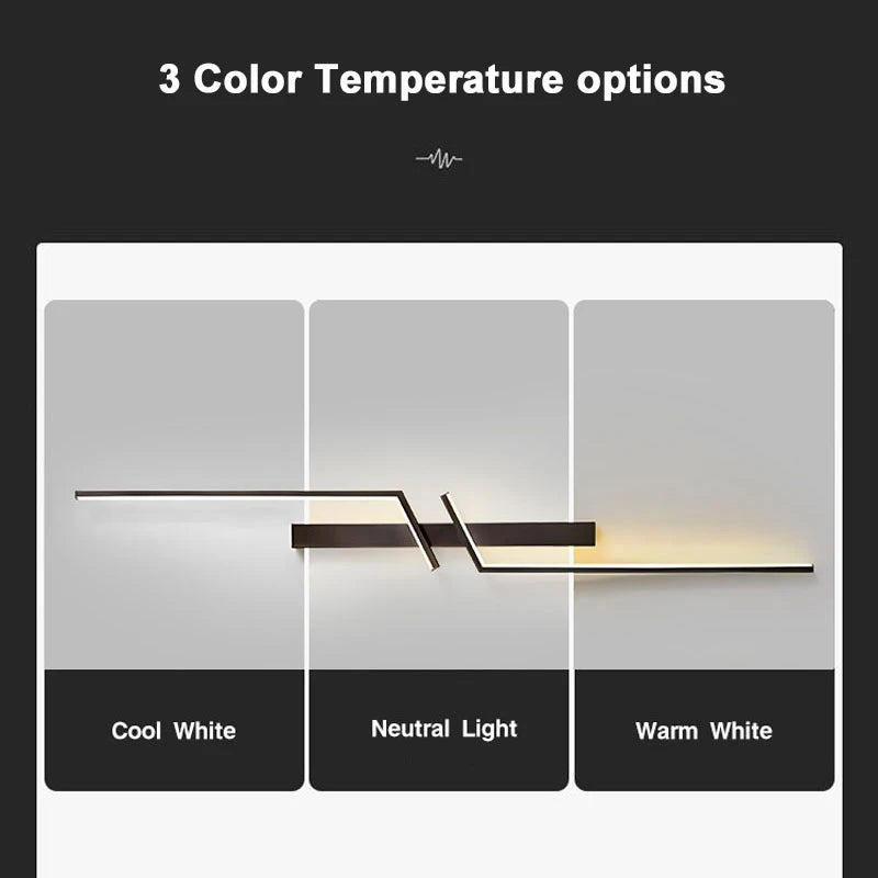 Applique murale longue LED contemporaine