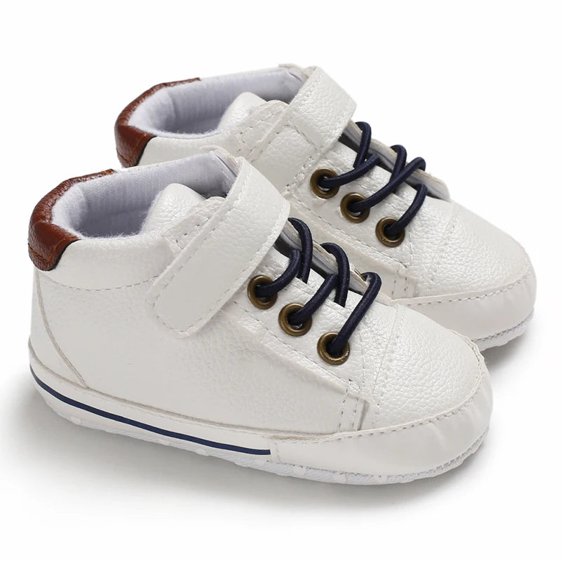 Soft Sole PU Leather Multi-Color Baby Sneakers