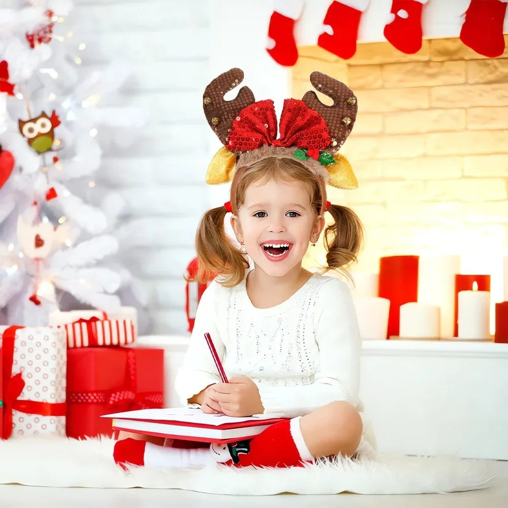 Merry Christmas Antler Headband