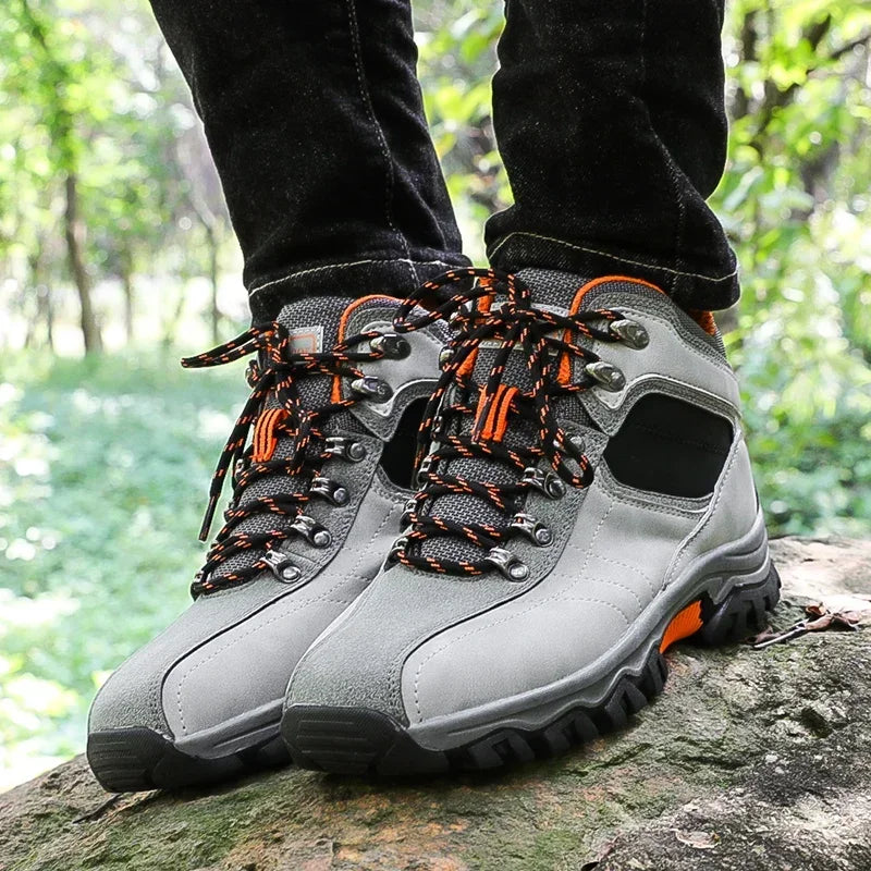 Men's Outdoor Hiking Rainproof High Top Combat Boots