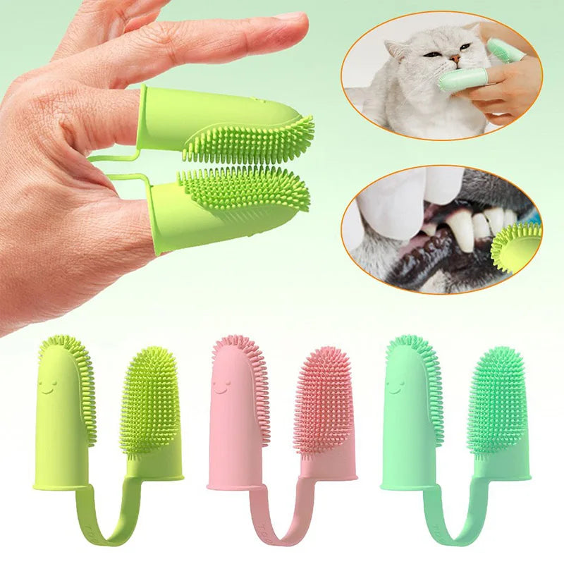 Soft Double Finger Pet Toothbrush