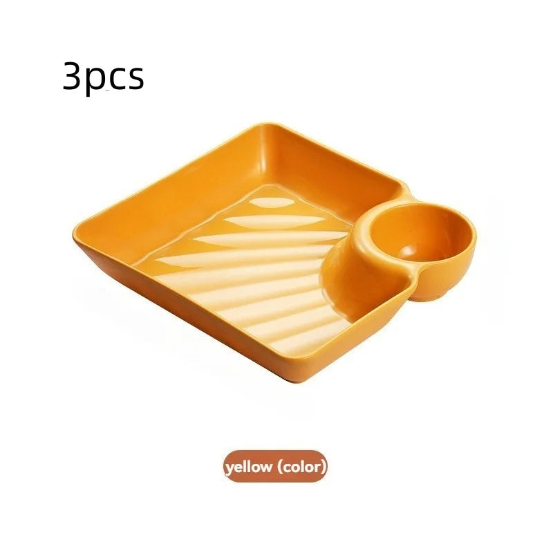 Square Plastic Dumpling Plate