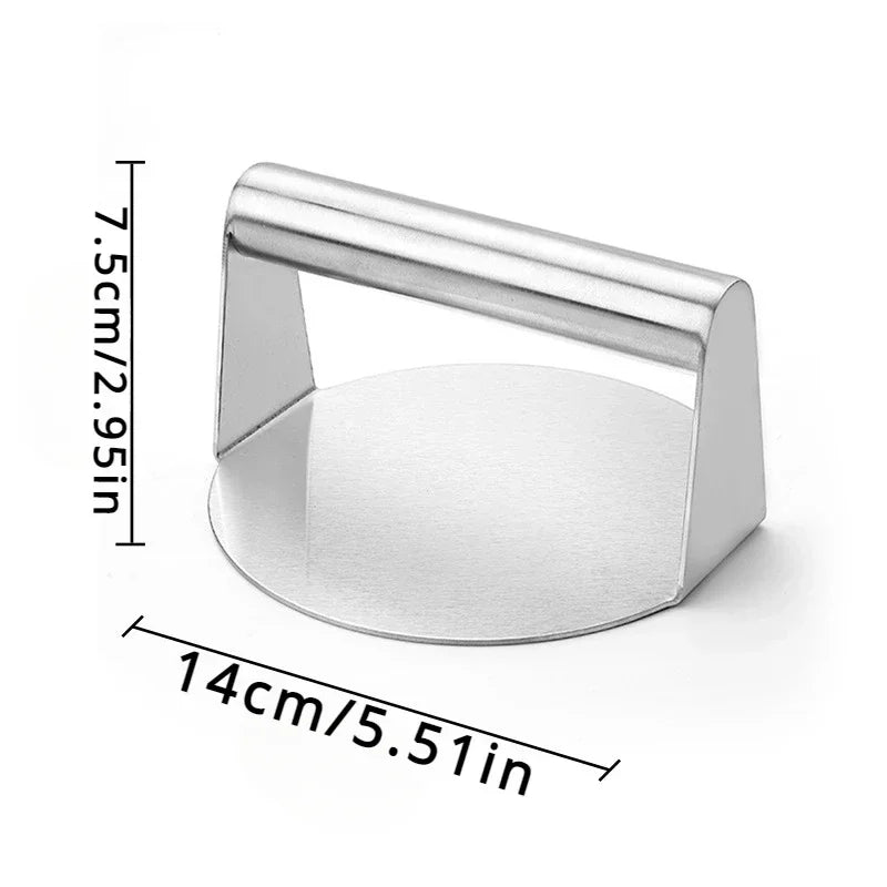 Stainless Steel Burger Press Mold - Kitchen Meat Masher