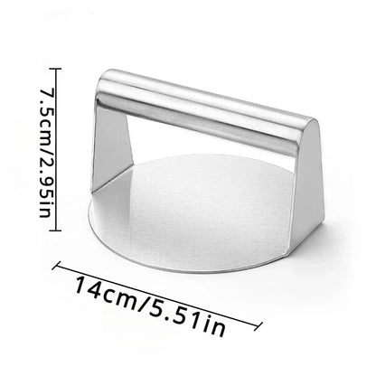 Stainless Steel Burger Press Mold - Kitchen Meat Masher